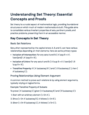 Set Theory Fundamentals: Properties, Proofs, and Law Examples ...