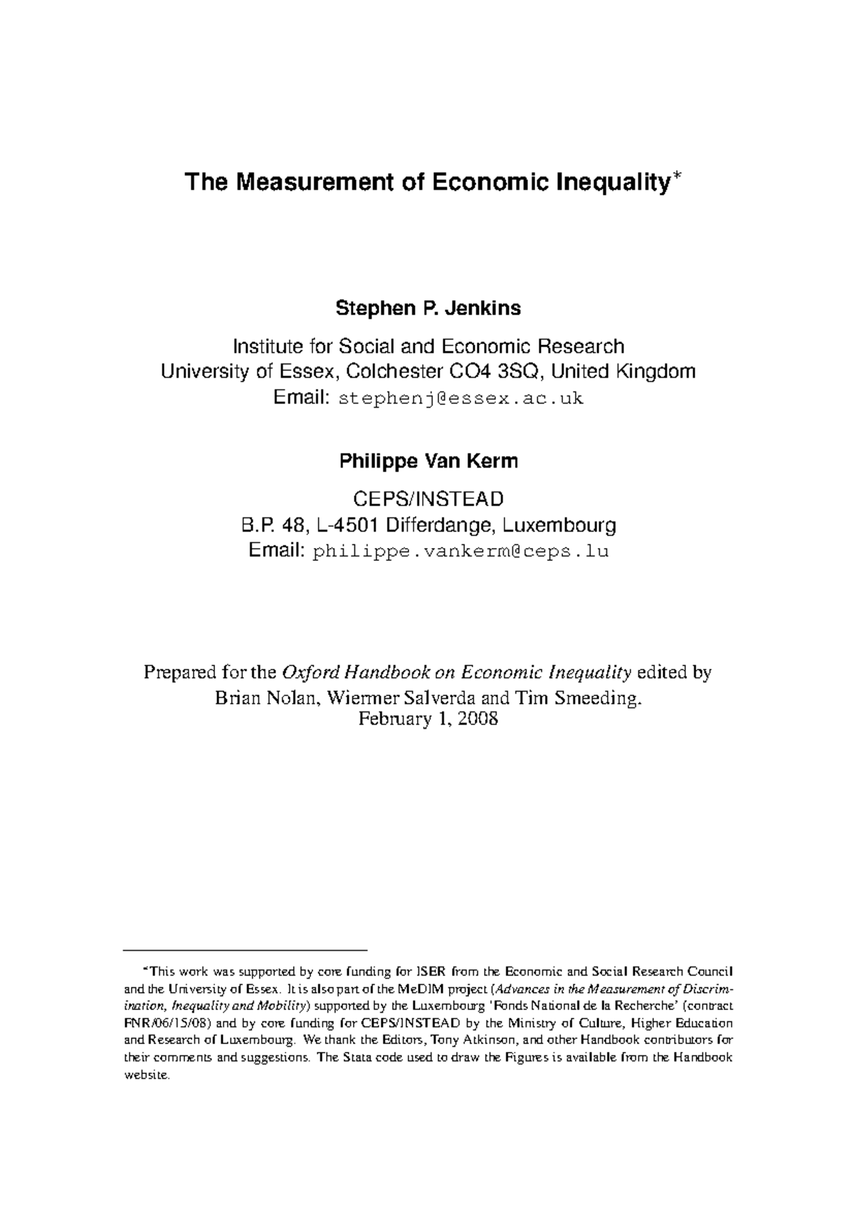 Inequality Measurement Methods: Insights from Economic Research (Ineq ...
