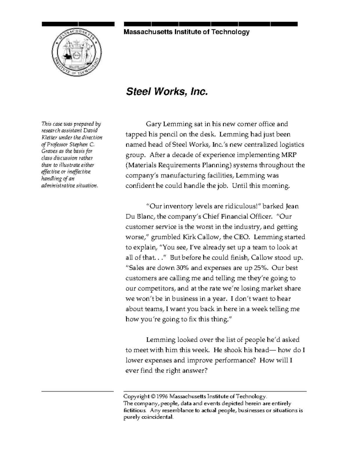 Case2 Steel Works - Notes - nnnnnnnnnnnnnnnn ...
