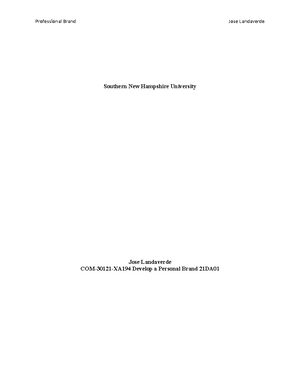 COM-30121-XC068 Develop a Personal Brand - Competency In this project ...