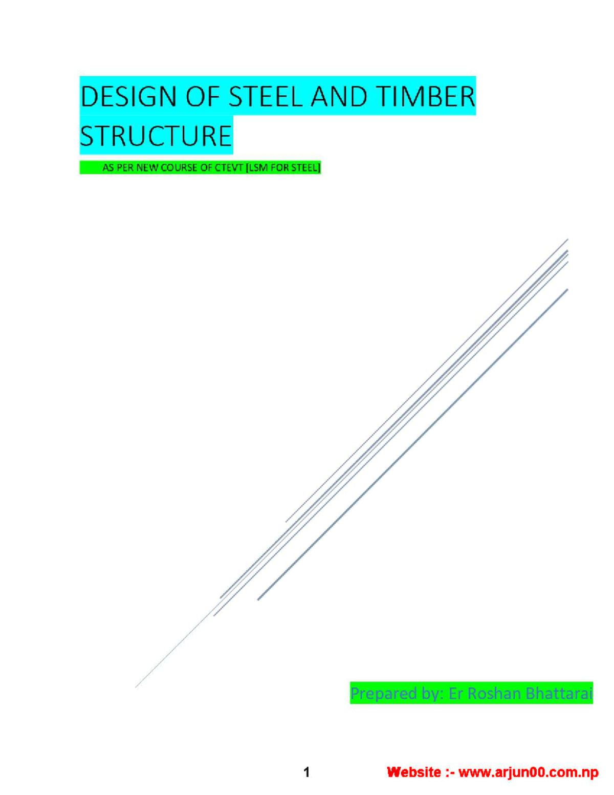 Design of Steel & Timber Structures New Notes Prepare By E.r Roshan[www ...