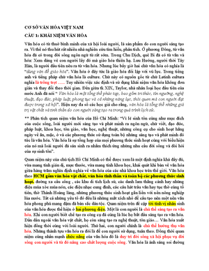 [Solved] Vn Khi nim vn ha Quan nim v vn ha phn tch trnh by v d chng ...