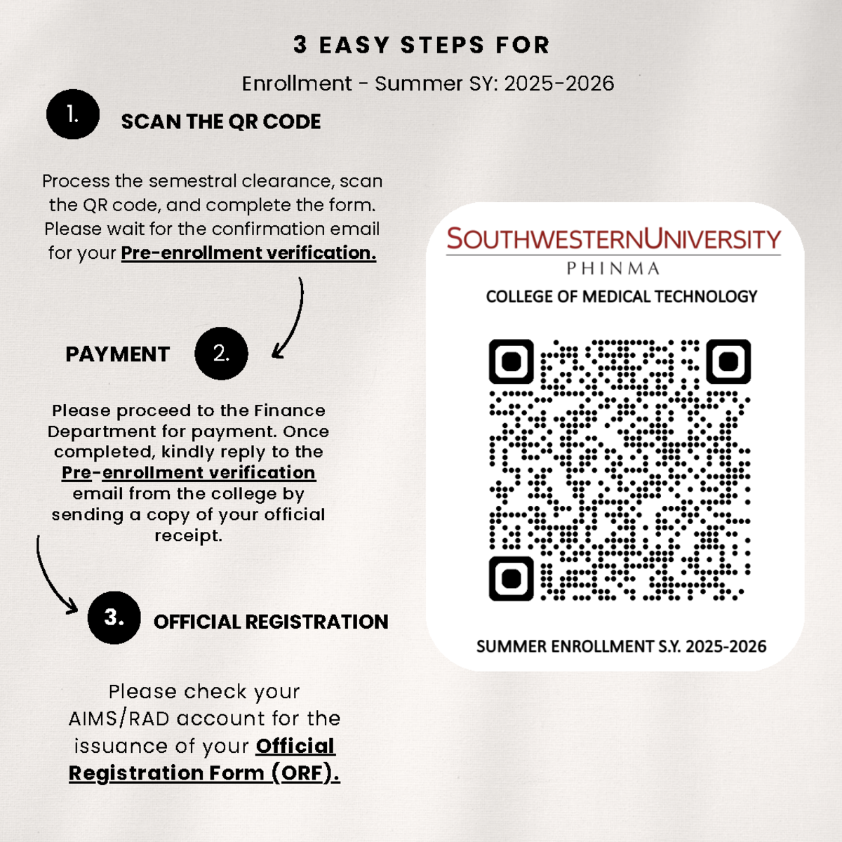 3 Easy Steps for Enrollment Process: Summer SY 2025 - Studocu