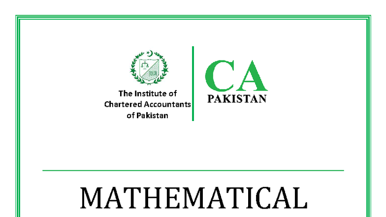 Mathematical Tables for CA Pakistan - Logarithms, Values ...