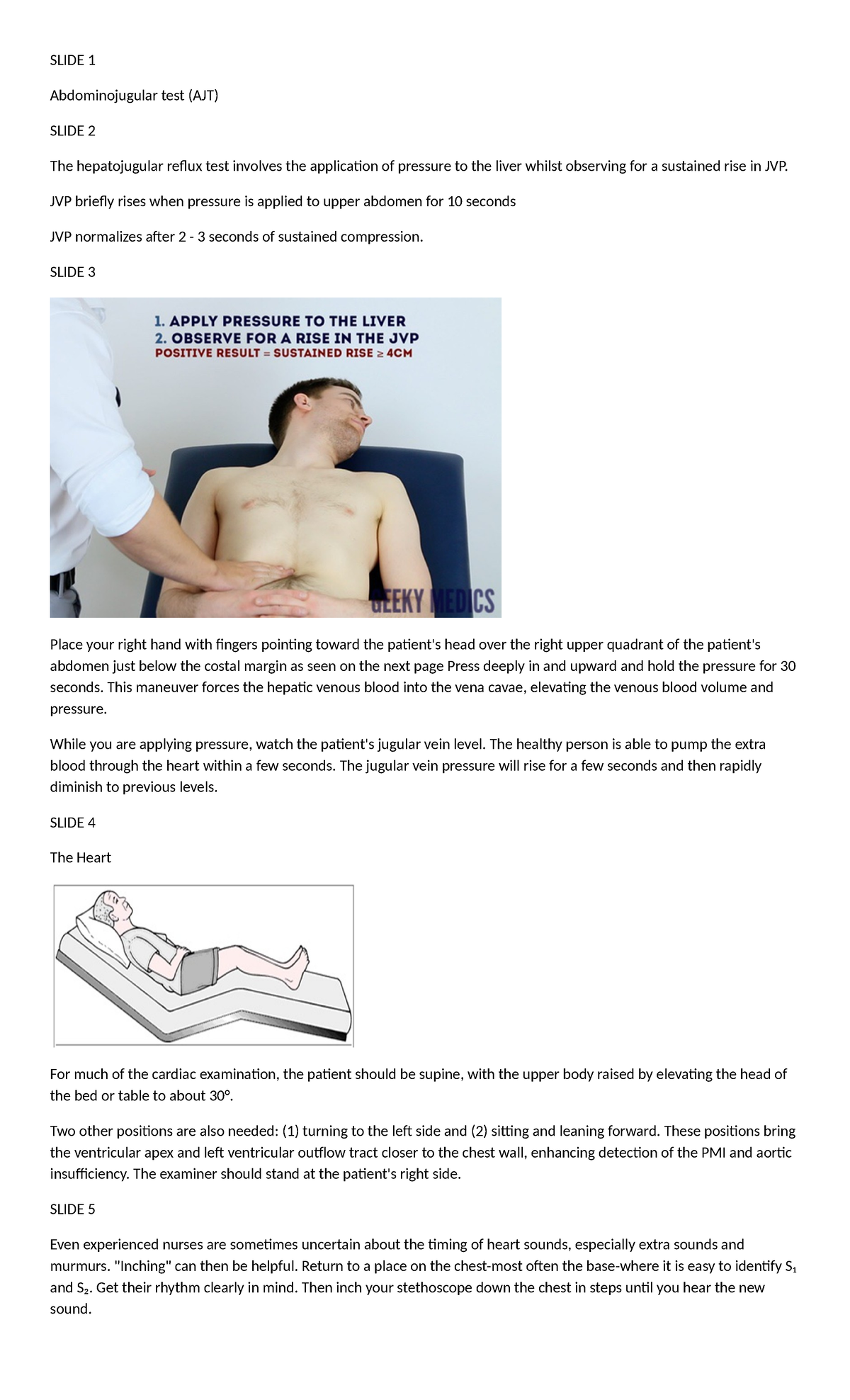 Hepatojugular Reflux Test: Understanding Cardiac Examination Techniques ...