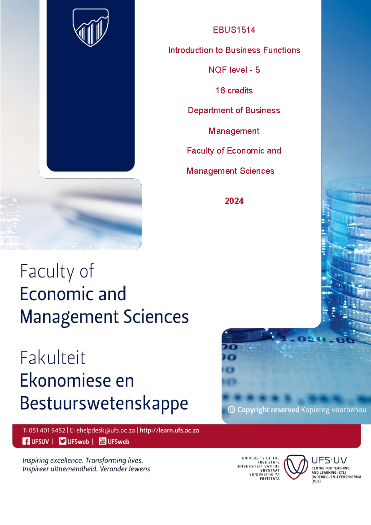 EBUS 1514 Introduction to Business Functions Module Guide 2024 - Studocu