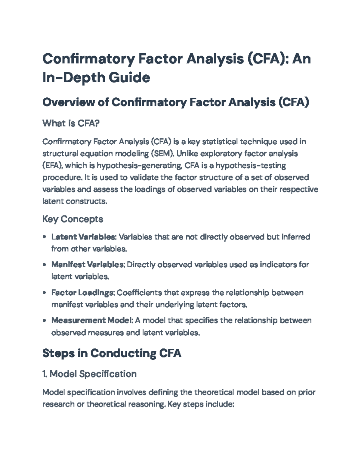 Confirmatory Factor Analysis (CFA): A Comprehensive Guide to ...