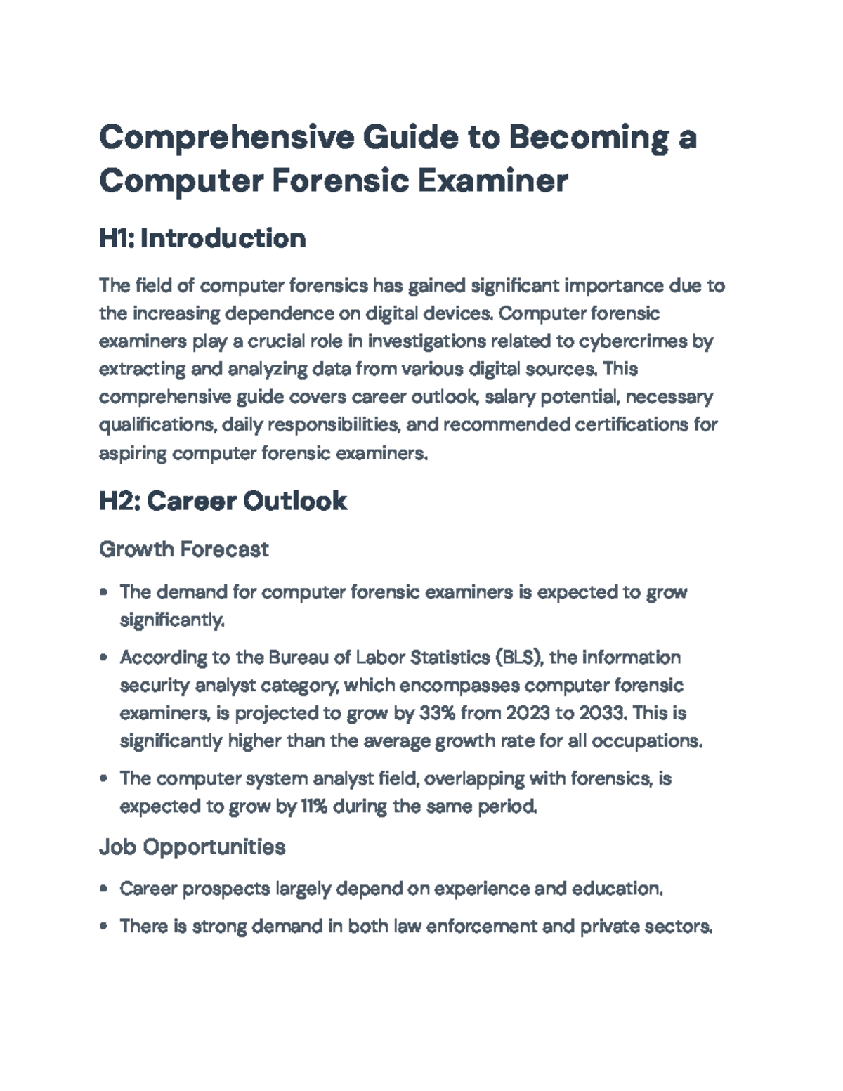 Comprehensive Guide to Becoming a Computer Forensic Examiner ...