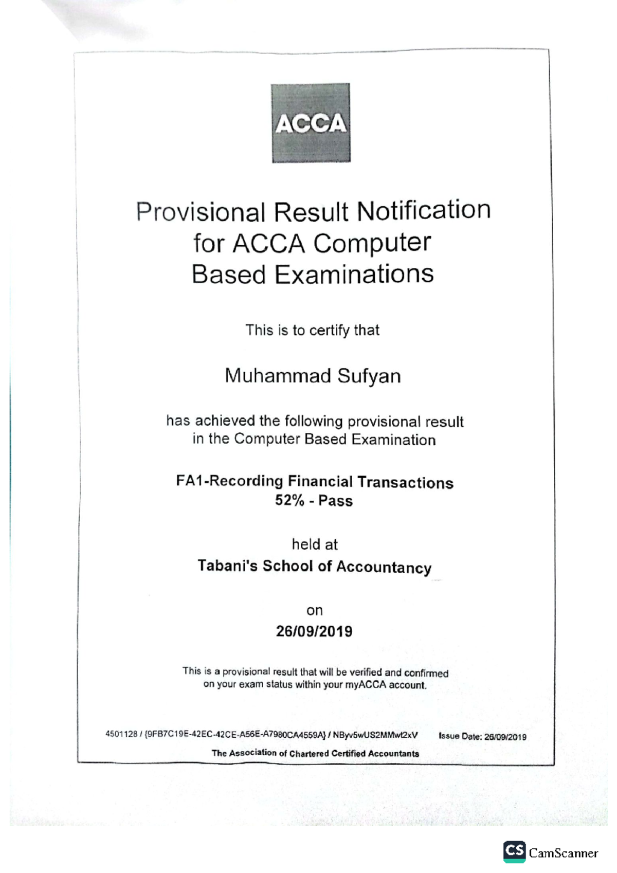 Zip file - i dont konw - ACCA Provisional Result Notification for ACCA ...
