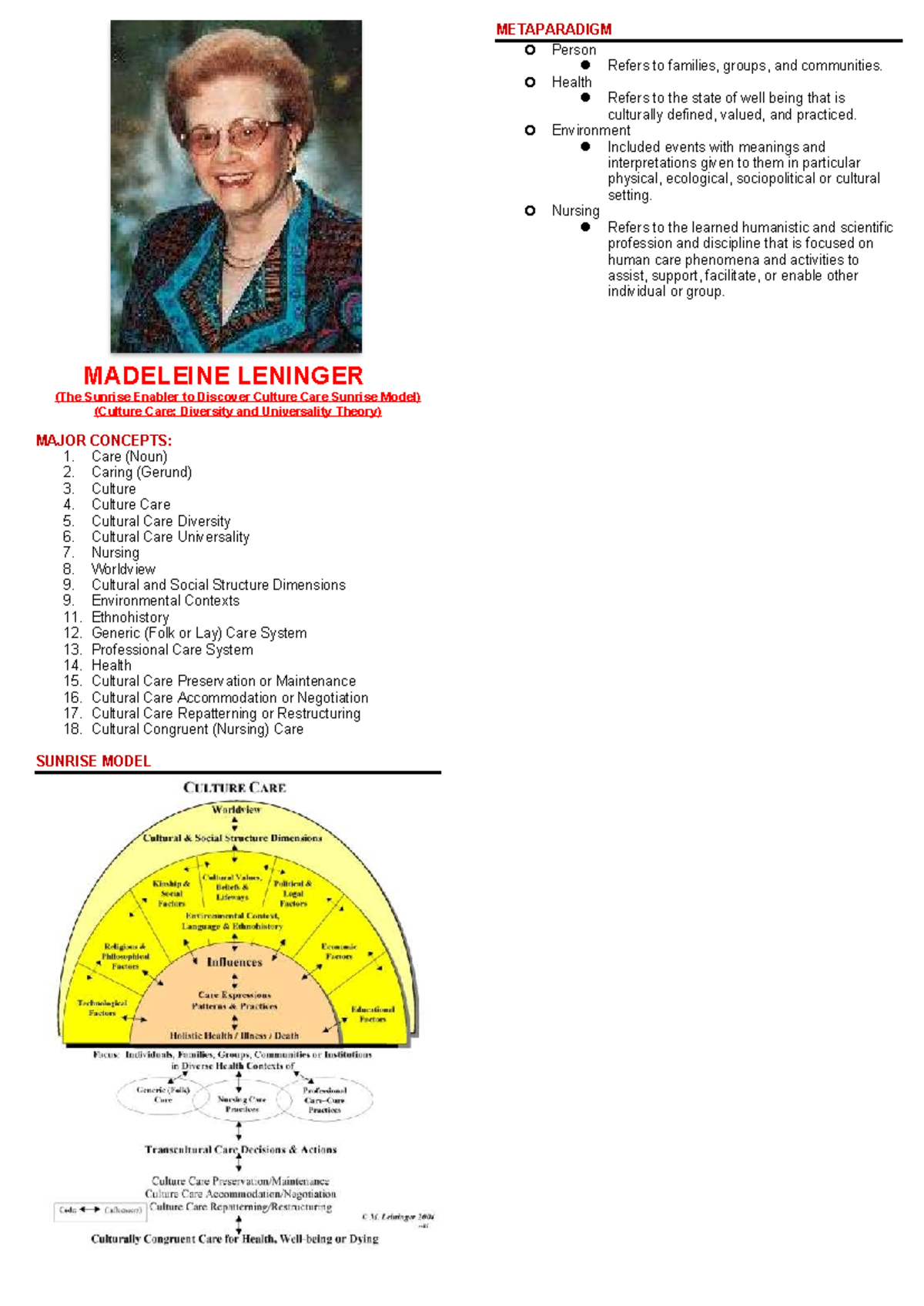 TFN (Finals) - Exploring Nursing Metaparadigms and Theoretical Models ...
