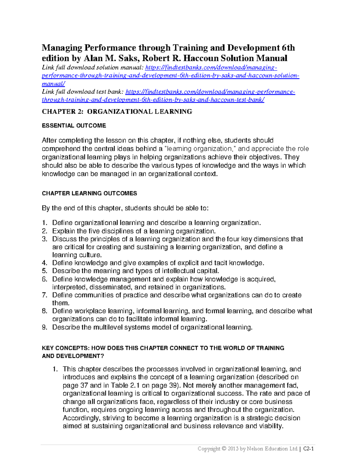 Managing Performance through Training and Development 6th edition by ...