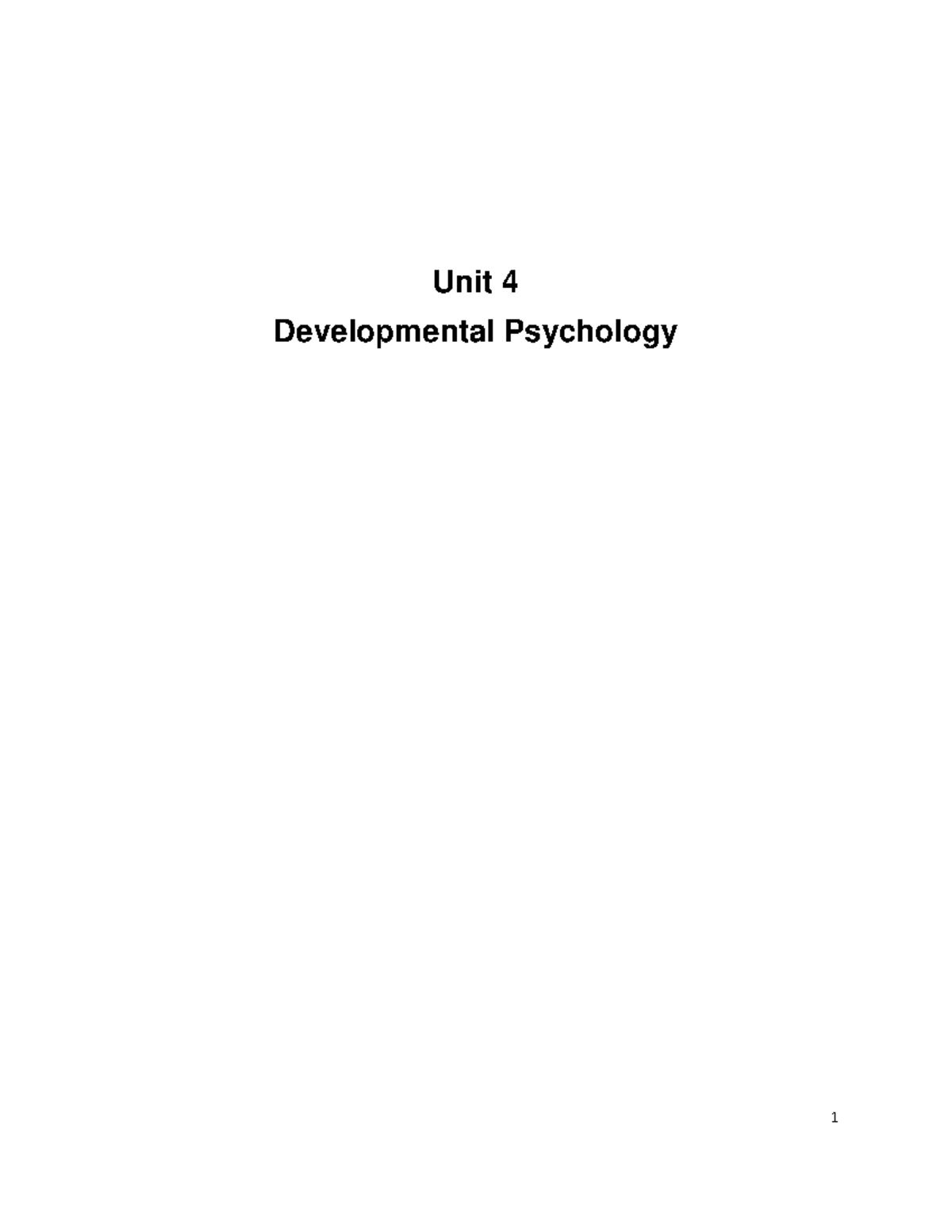 PYC1512 Unit 4: Perspectives on Child Development and Theories - Studocu