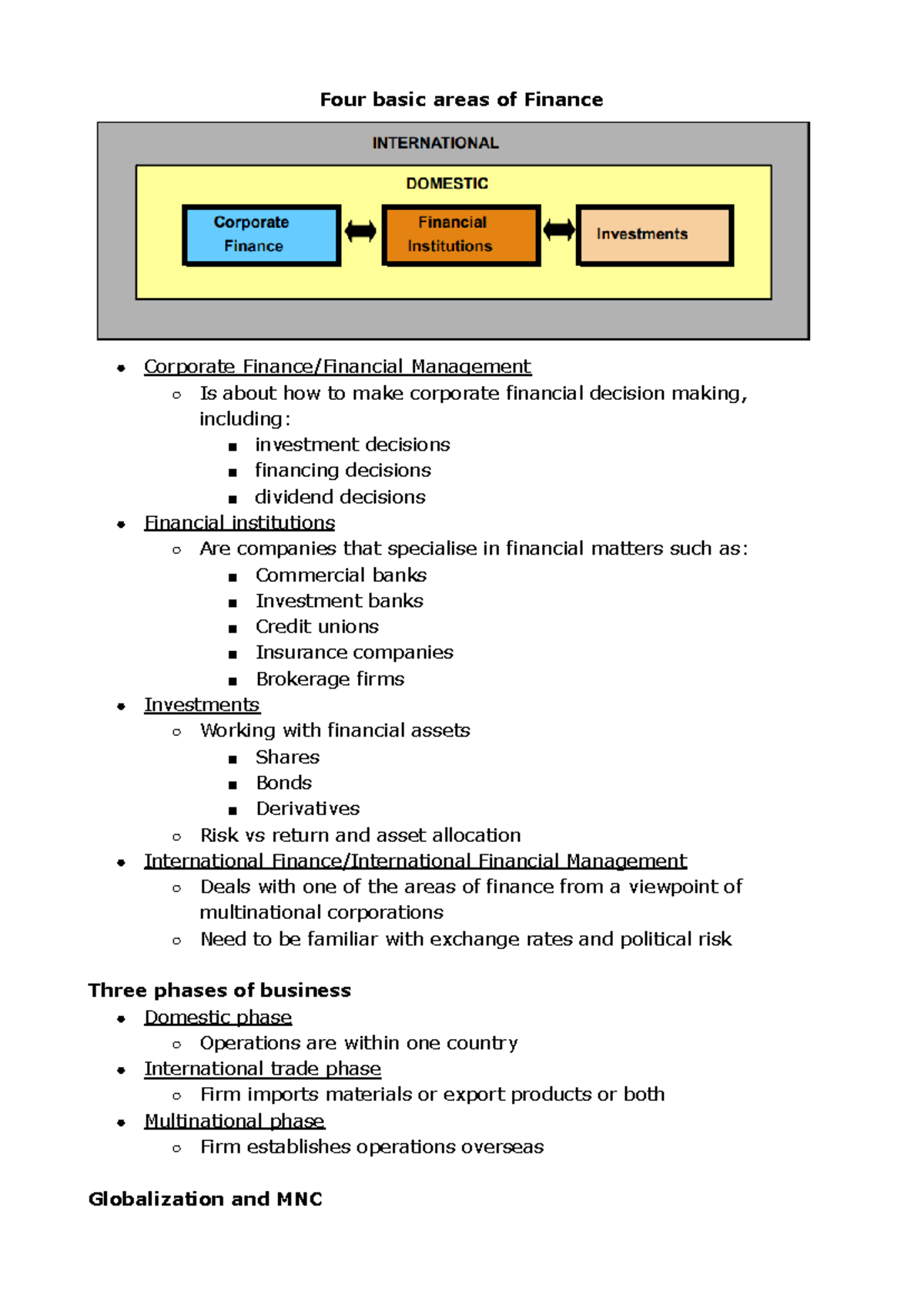 Corporate Finance Overview: Week 1 Lecture Notes (FIN 101) - Studocu