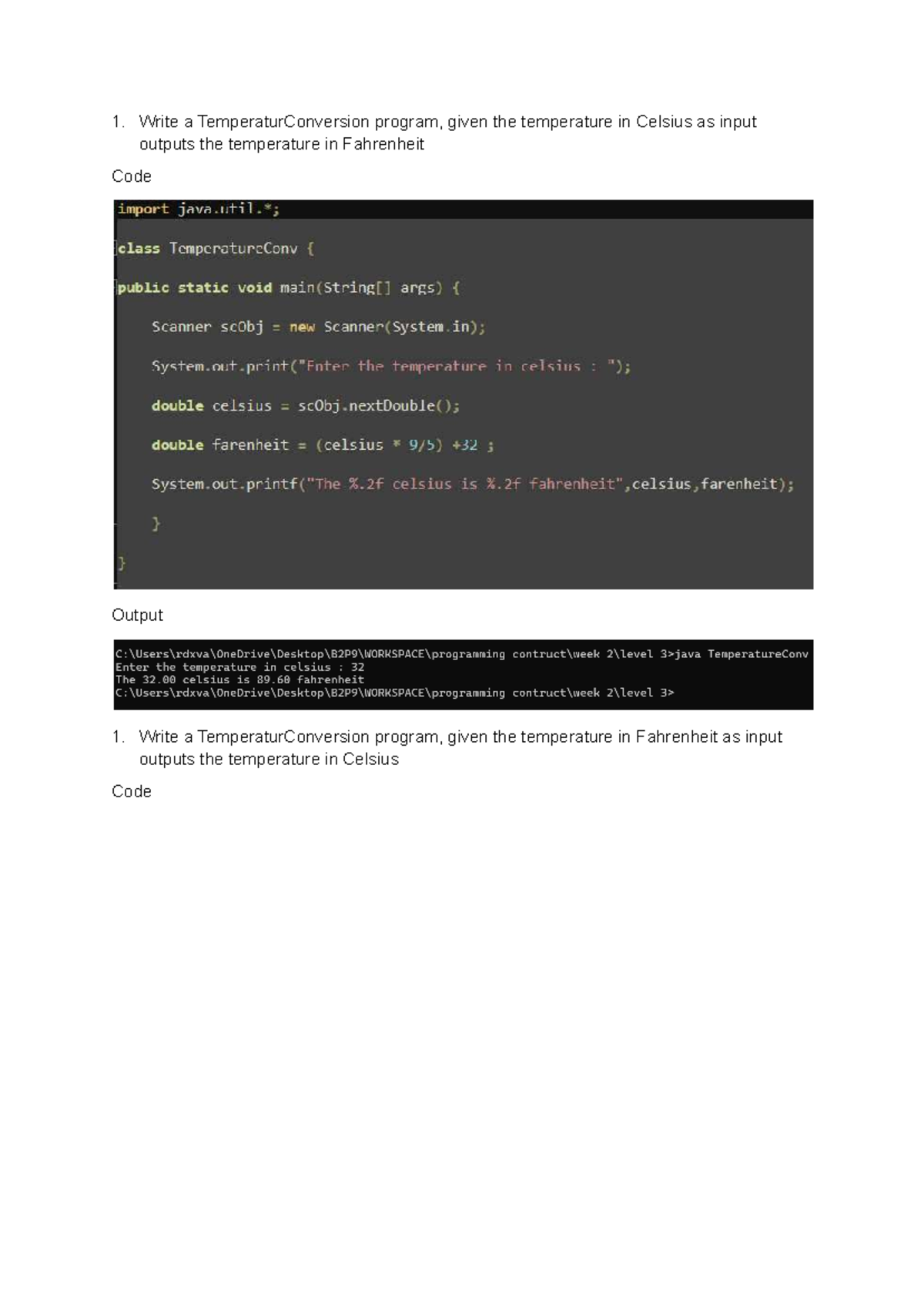 Week 2 - Level 3 - 10 Programming Practice Problems - Studocu