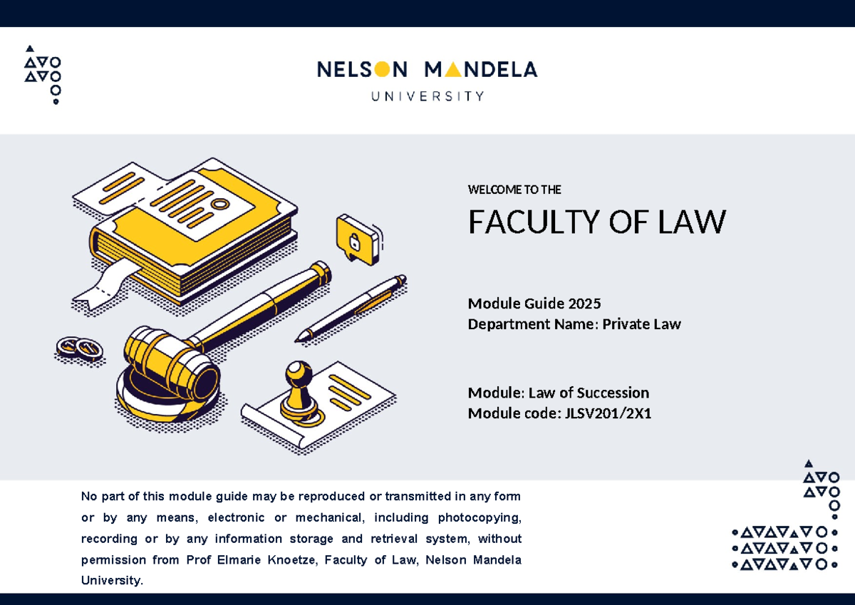 2025 Law Module Guide Law of Succession (1) (2) - WELCOME TO THE ...