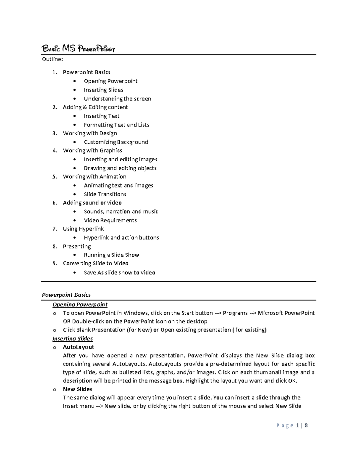Basic PPT Lecture Notes: A Comprehensive Guide for Students - Studocu