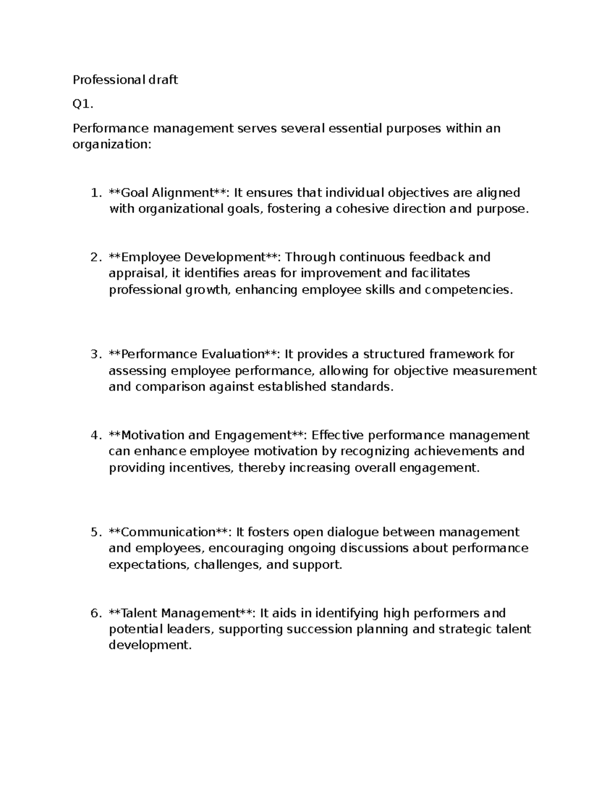 HRMT386 UNIT 6: Performance Management and Employee Development ...