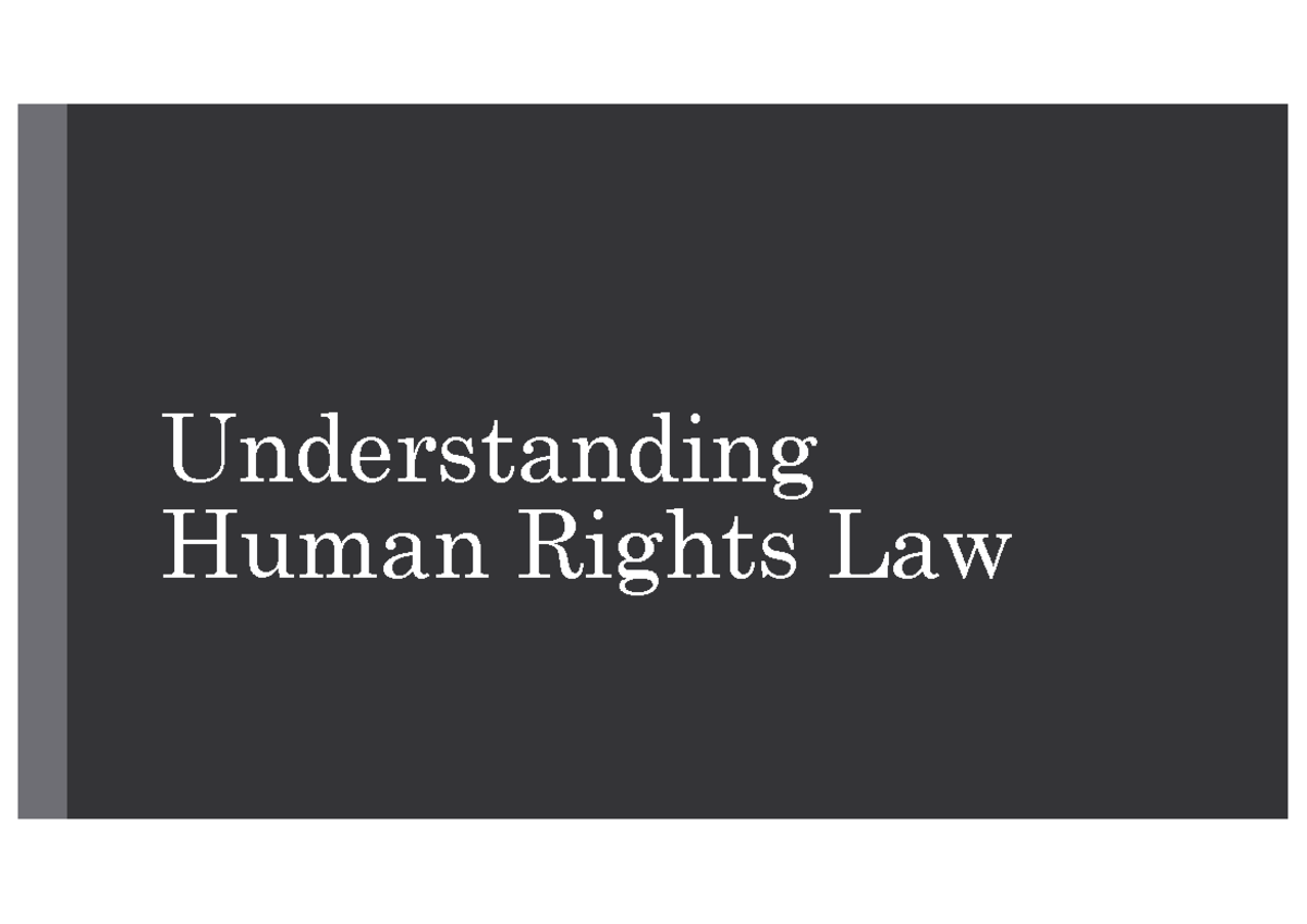ECHR Human Rights Law Overview: Key Rights Explained - Studocu