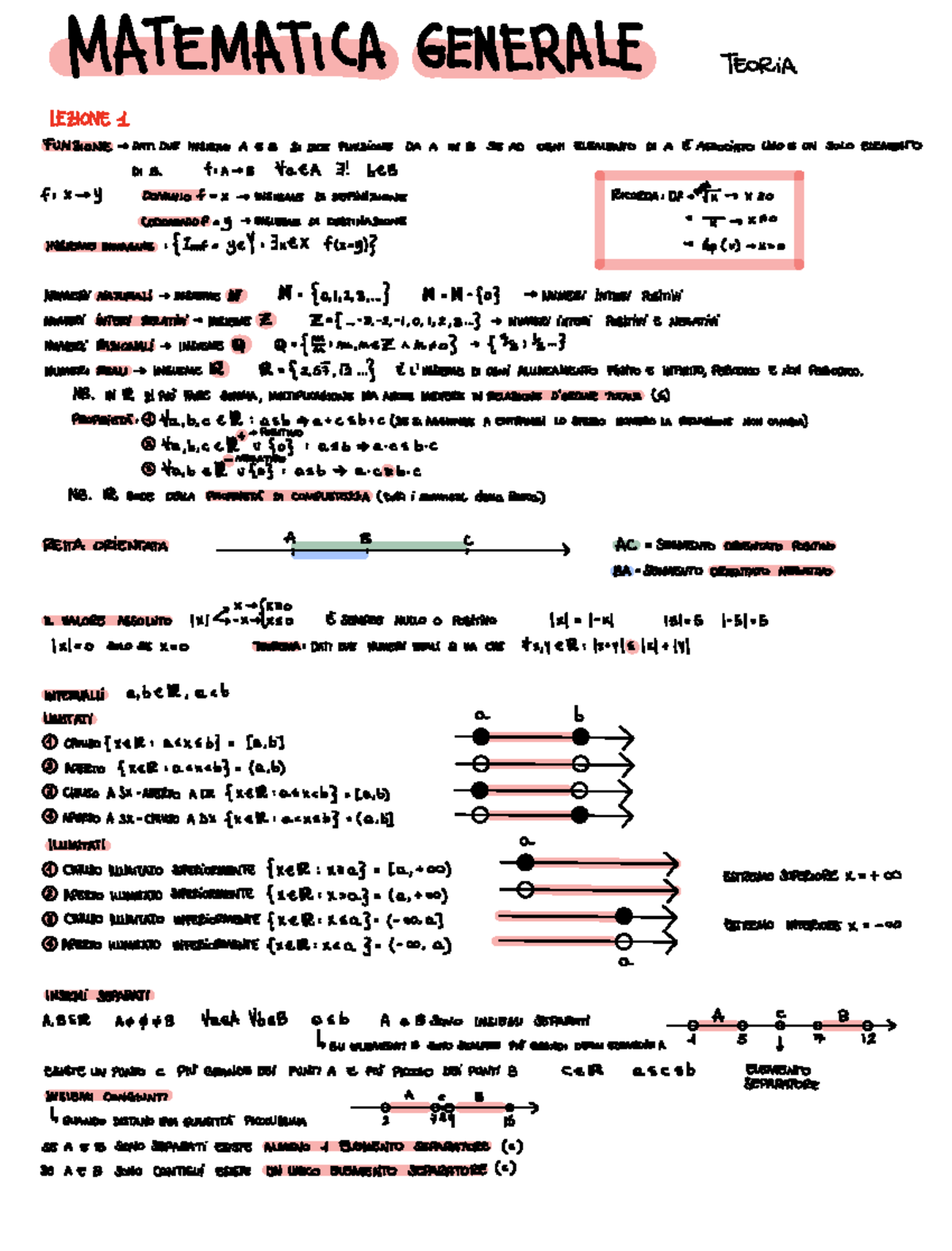 Teoria Matematica Generale 2 - Lezione 4: Insiemi e Funzioni - Studocu