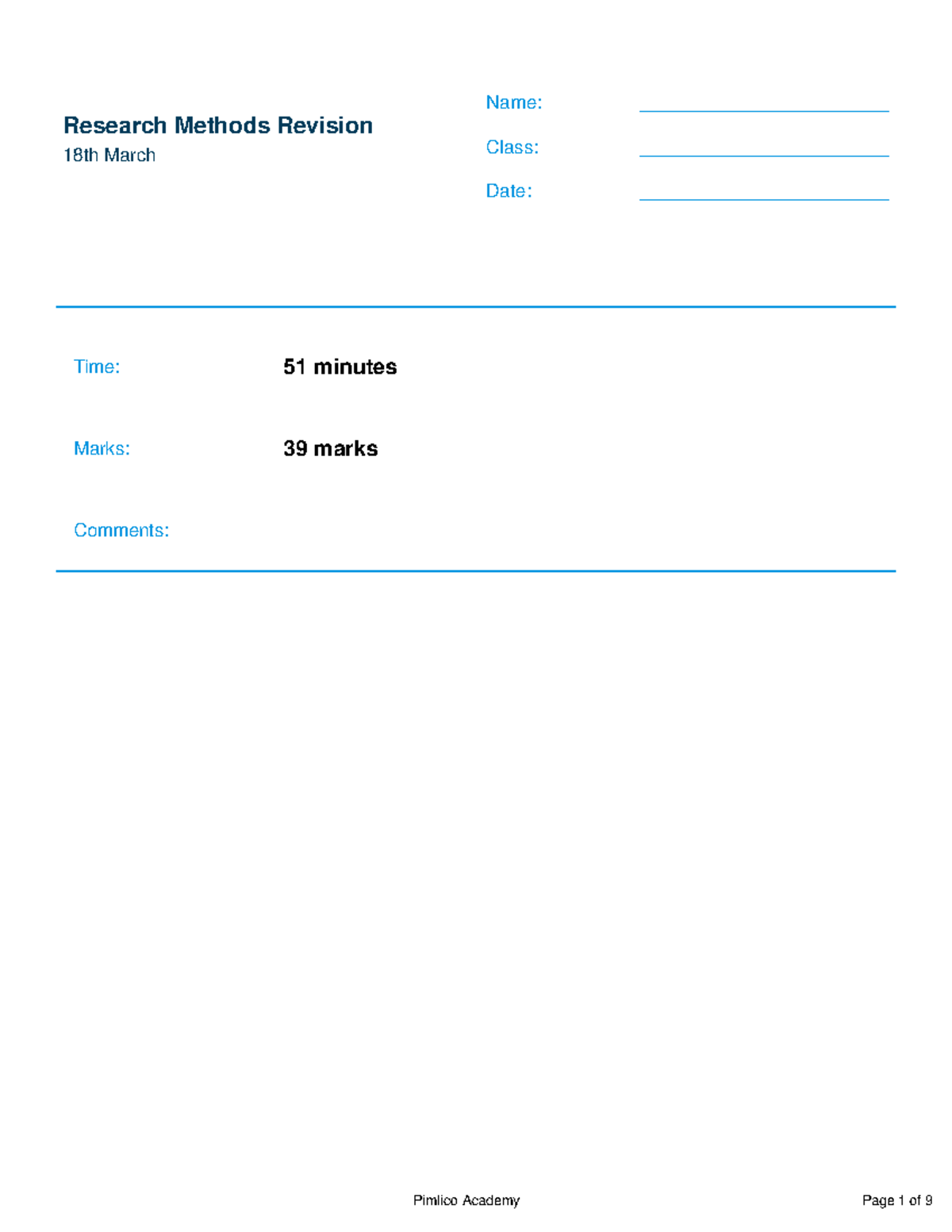 Research Methods Revision Notes for Psychology (Course Code: PSY101 ...