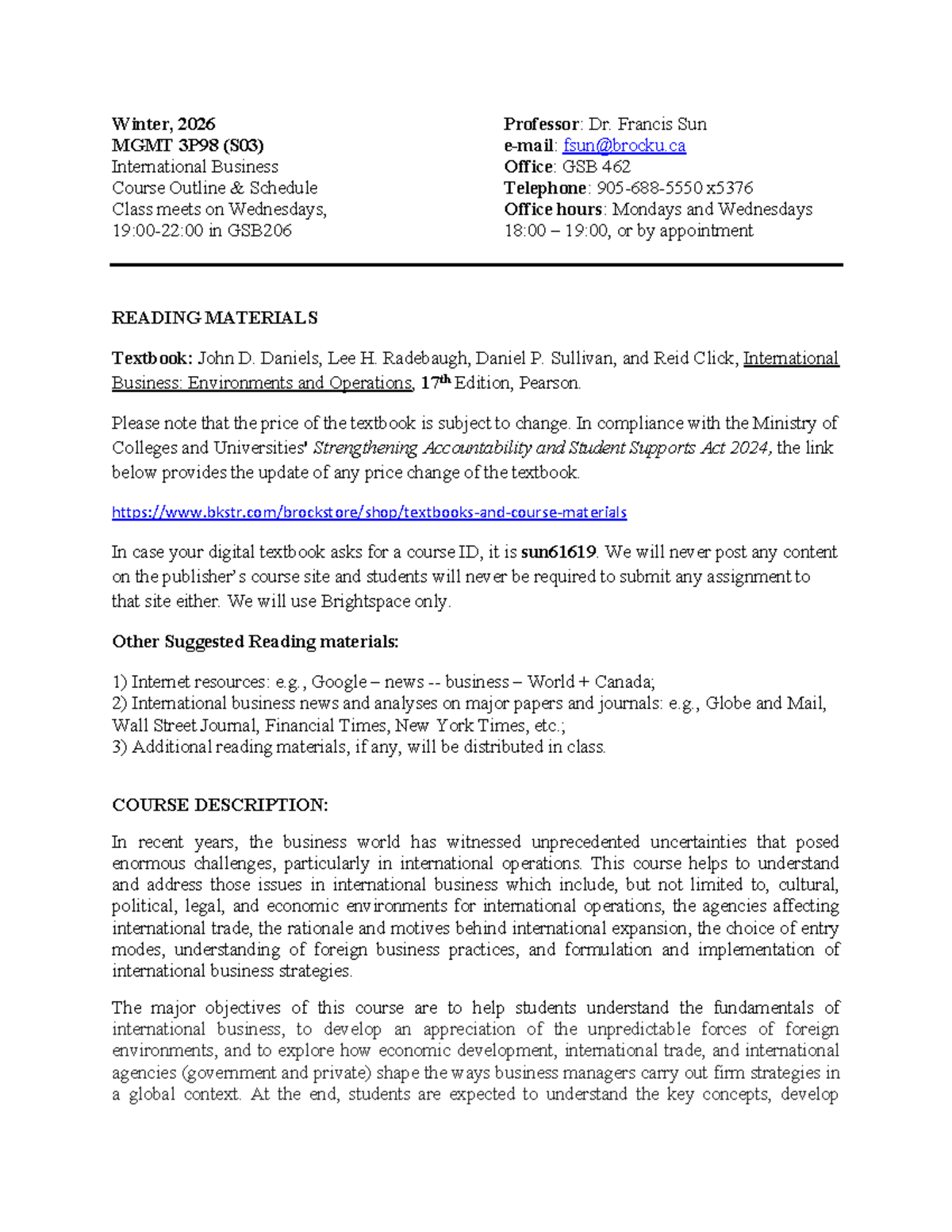 2026 Winter MGMT 3P98 (S03) International Business Syllabus - Studocu