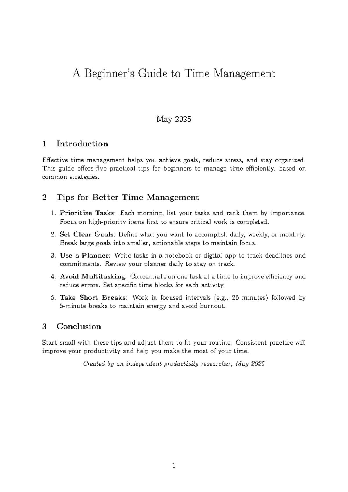 A Beginner’s Guide to Time Management - A Beginner’s Guide to Time ...