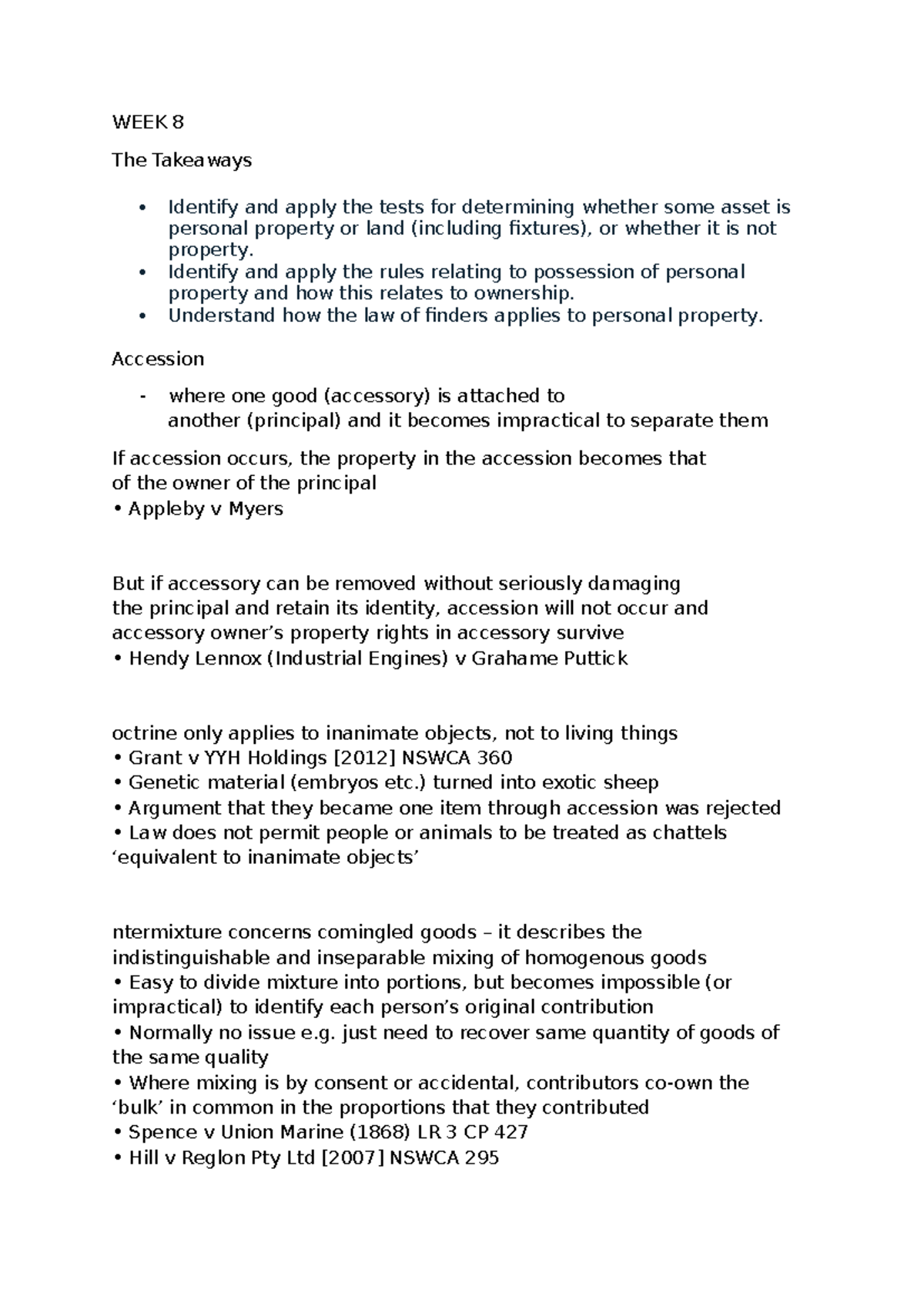 Legal Principles of Possession and Finders Law - Case Analysis (LAW 101 ...