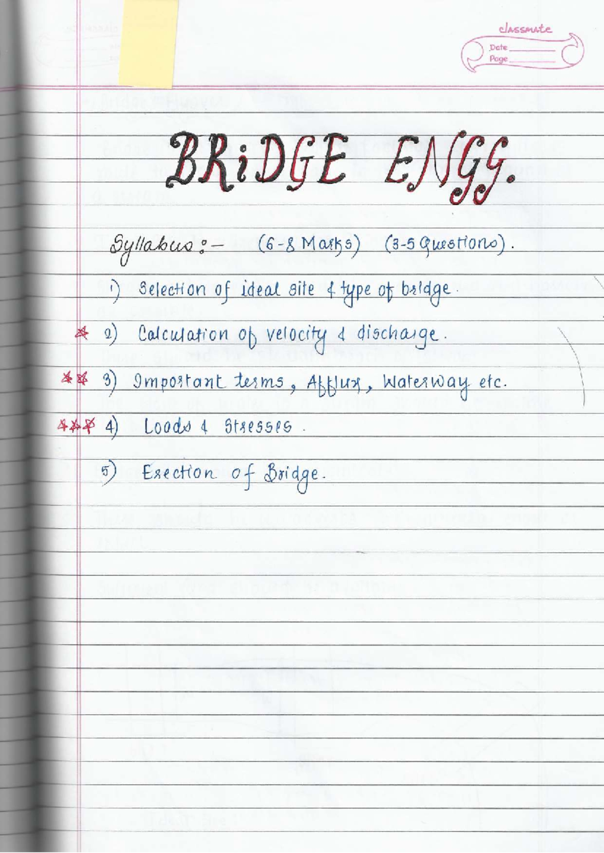 Bridge Engineering best notes CJ - Computer Science Engineering - Civil ...