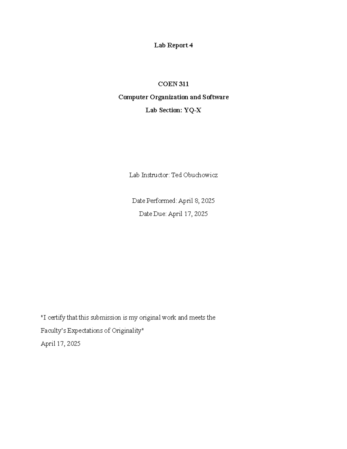 Lab Report 4: ARM Assembly Flow Control in COEN 311 - Studocu