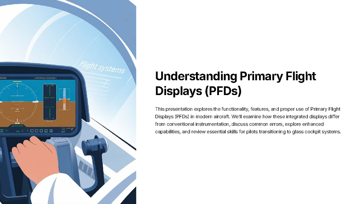 Understanding PFDs in Aviation Cockpits: Features & Functions - Studocu