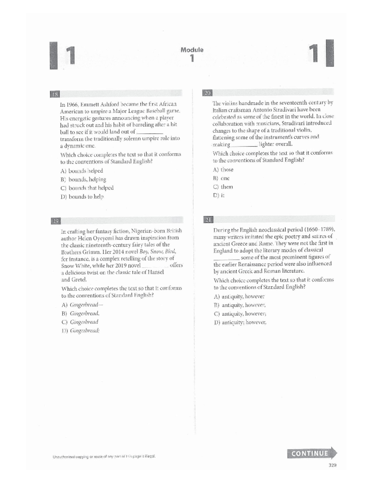 TEST 01 - Module 1 & 2 Reading and Writing Analysis - Studocu