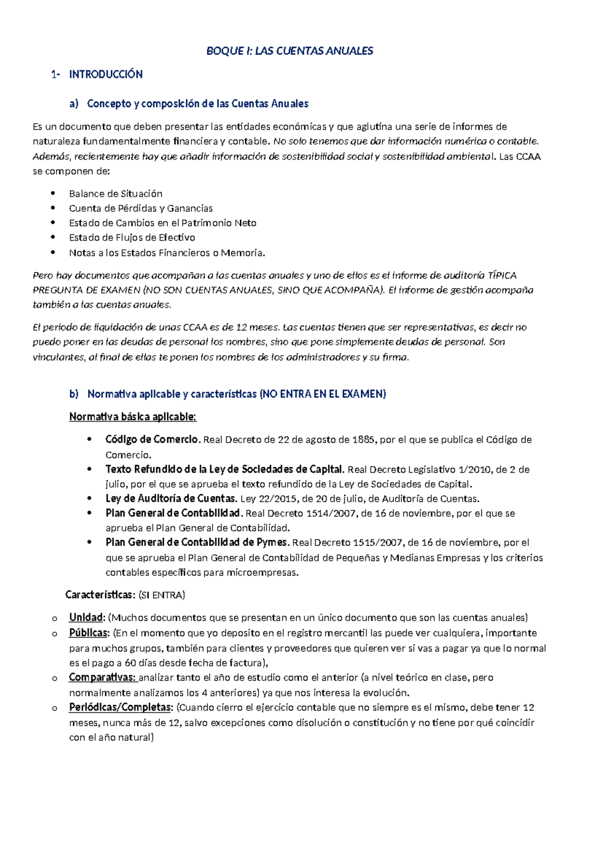 Análisis de Cuentas Anuales y Normativa Financiera - BOQUE I - Studocu