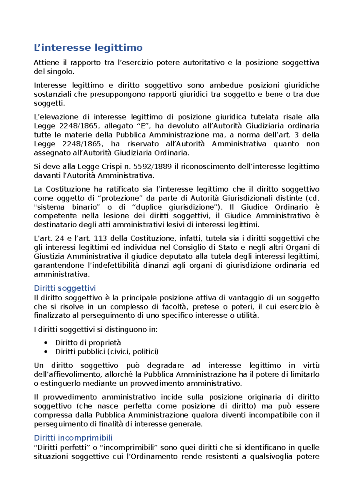 L interesse Legittimo Nella Pubblica Amministrazione Analisi E 