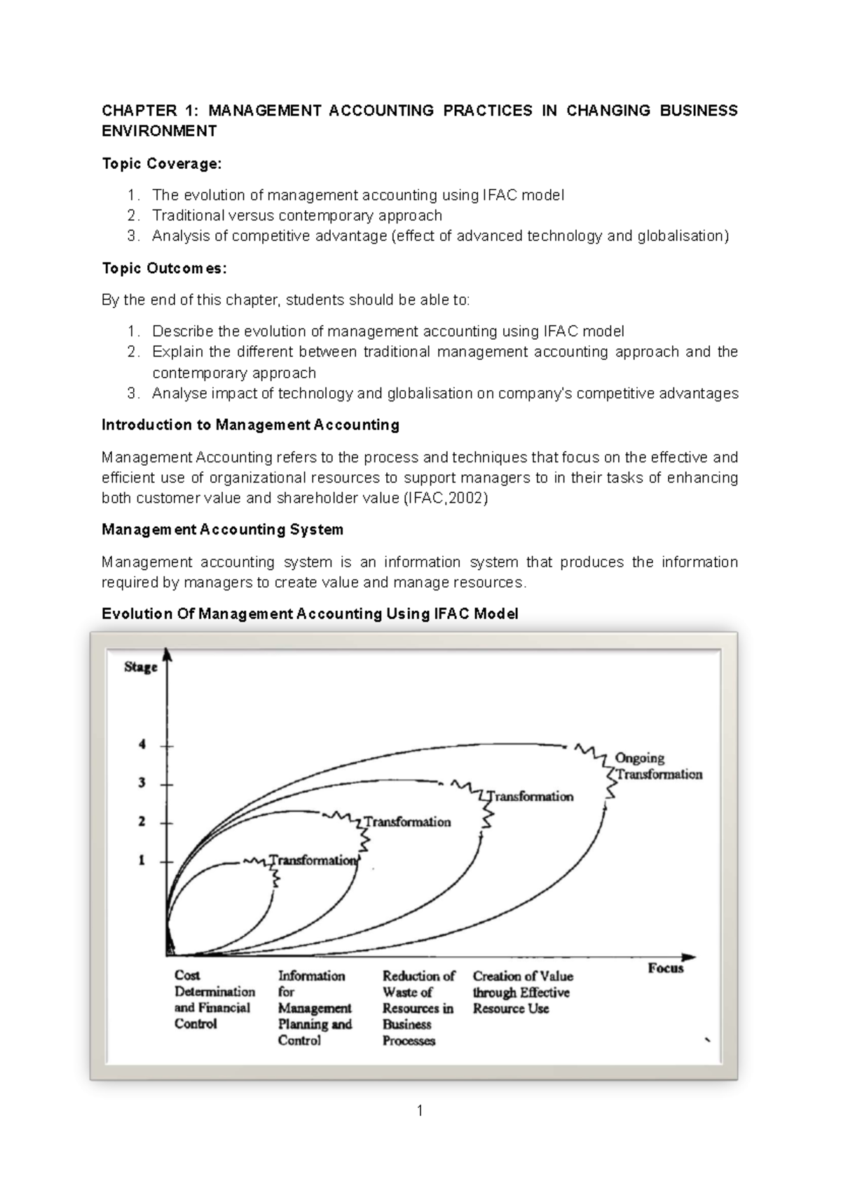 MAF651: Chapter 1 - Evolution of Management Accounting in Business ...