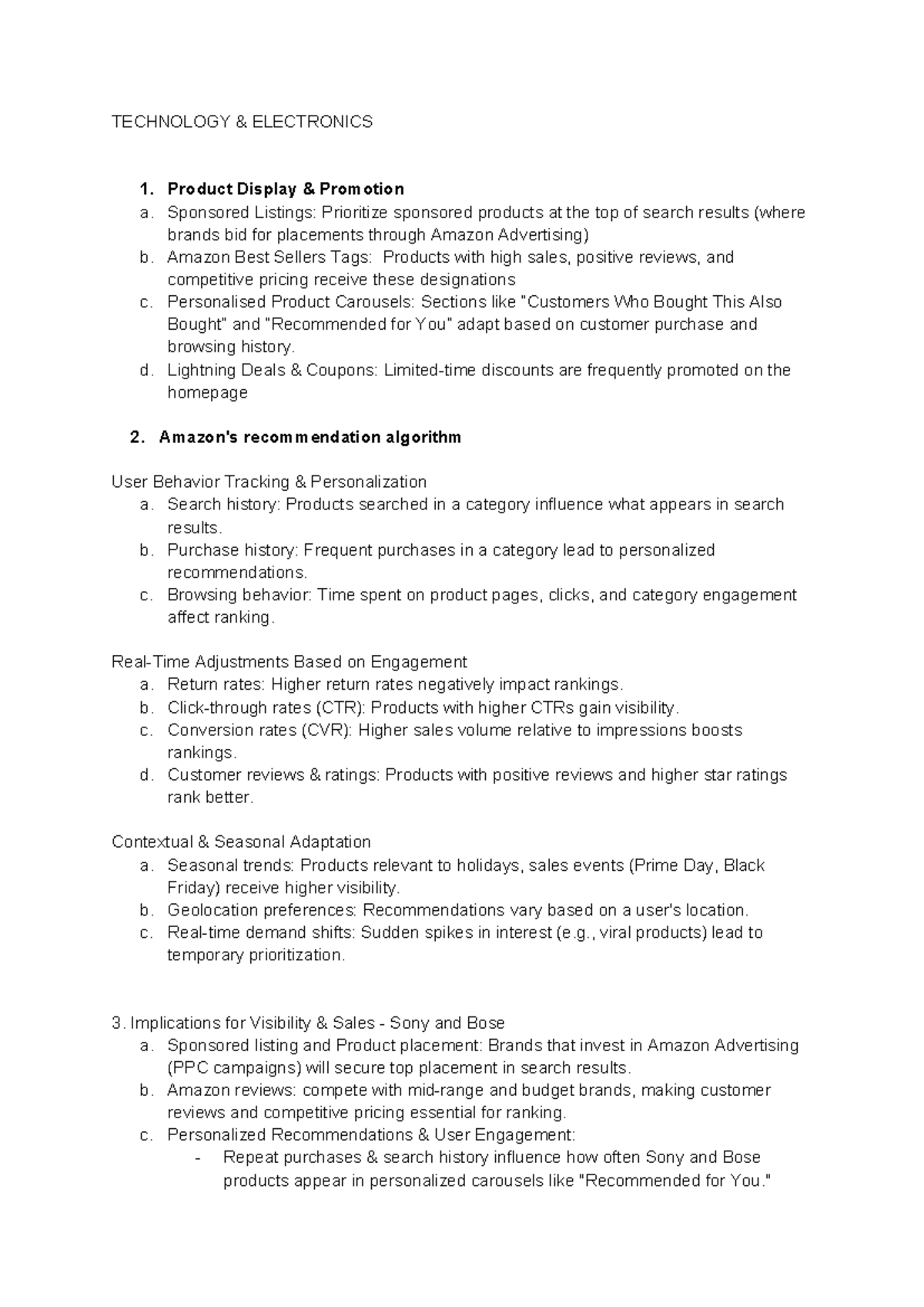 Case Study on Technology & Electronics: Week 5 Analysis - Studocu