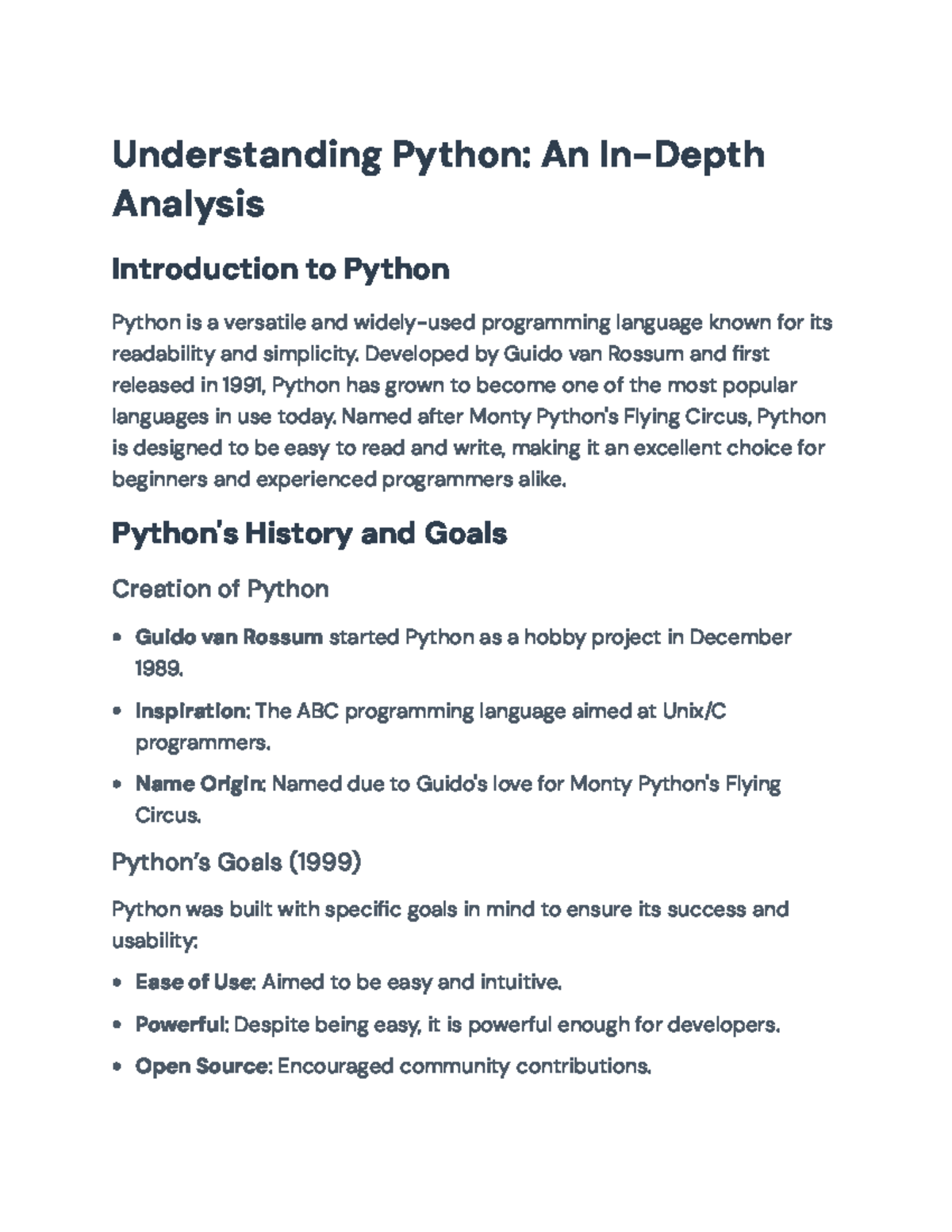 Understanding Python: History, Advantages, and Applications ...