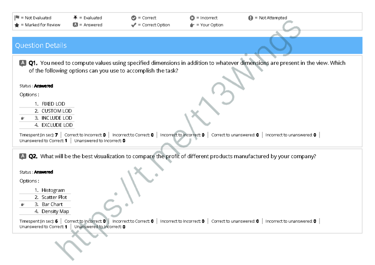 Tableau Quiz Questions and Answers - Course Code: 79529 - Studocu
