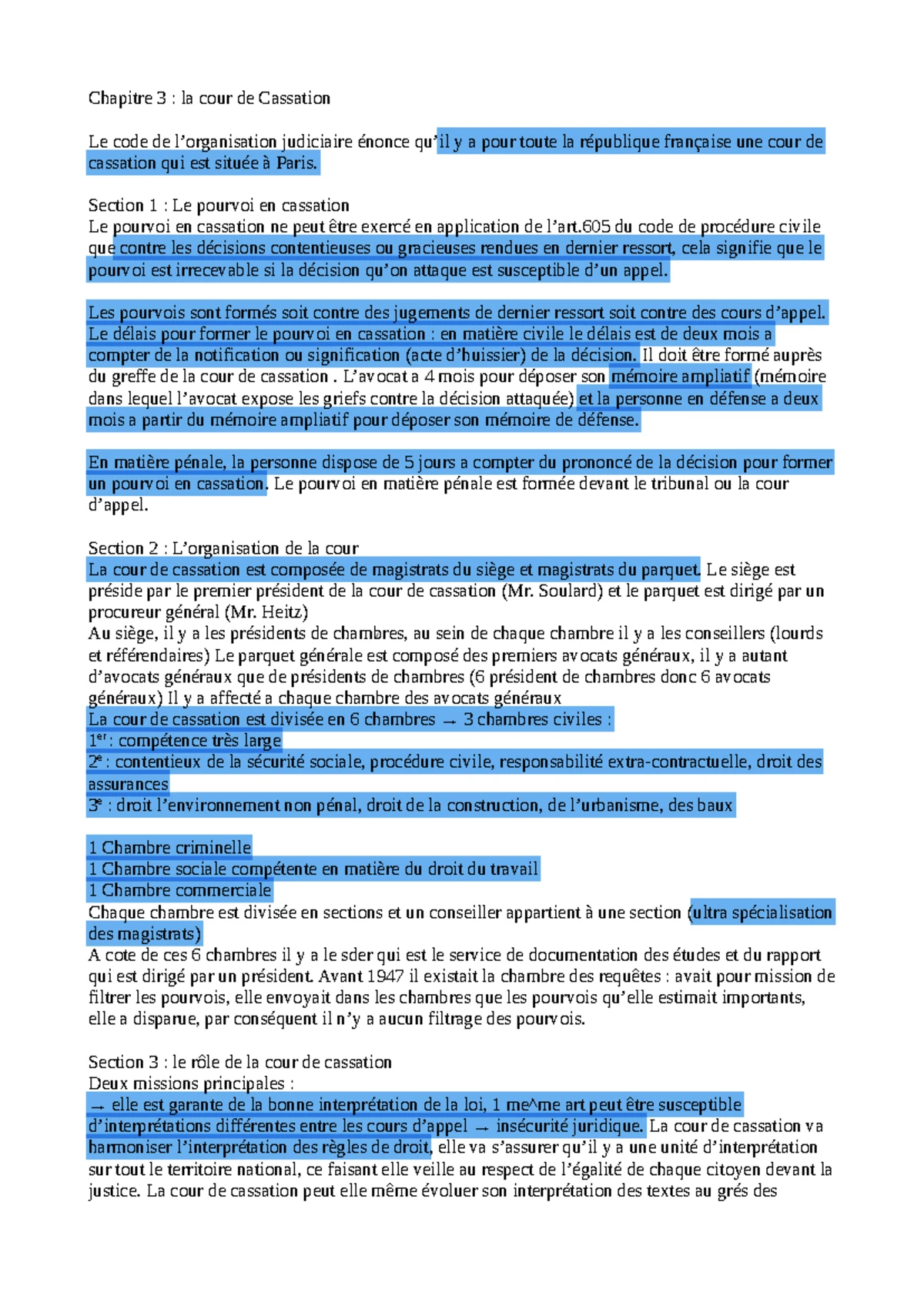 Chapitre 4 - notes de cours - Chapitre 4 : les acteurs de la justice ...