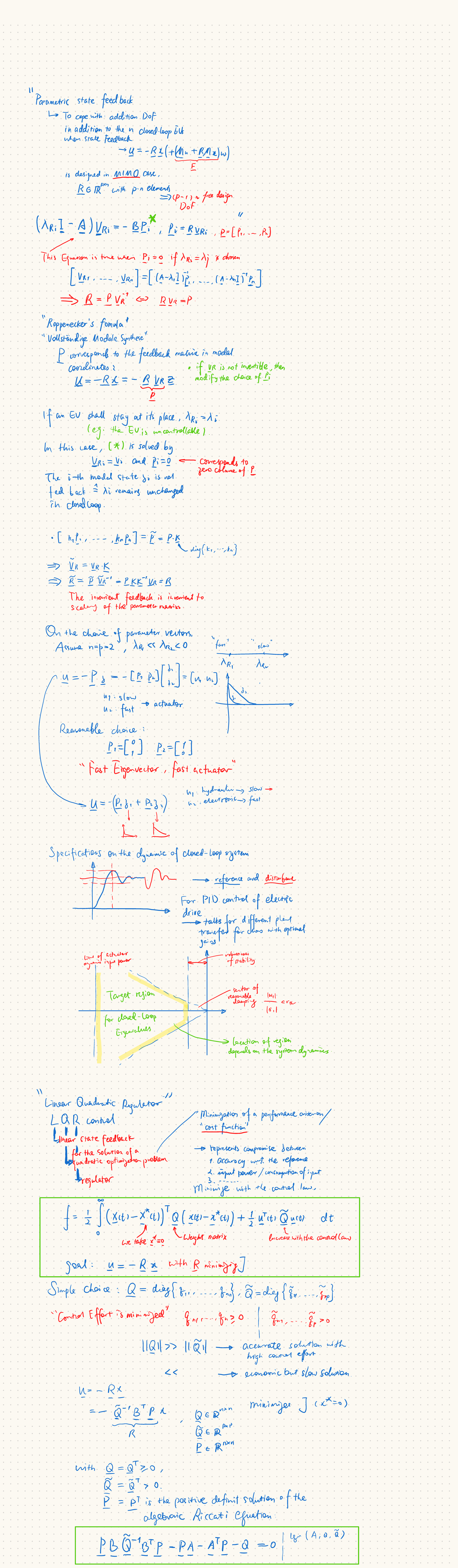AC1129 - Lecture Notes on Parametric State Feedback and Control Systems ...