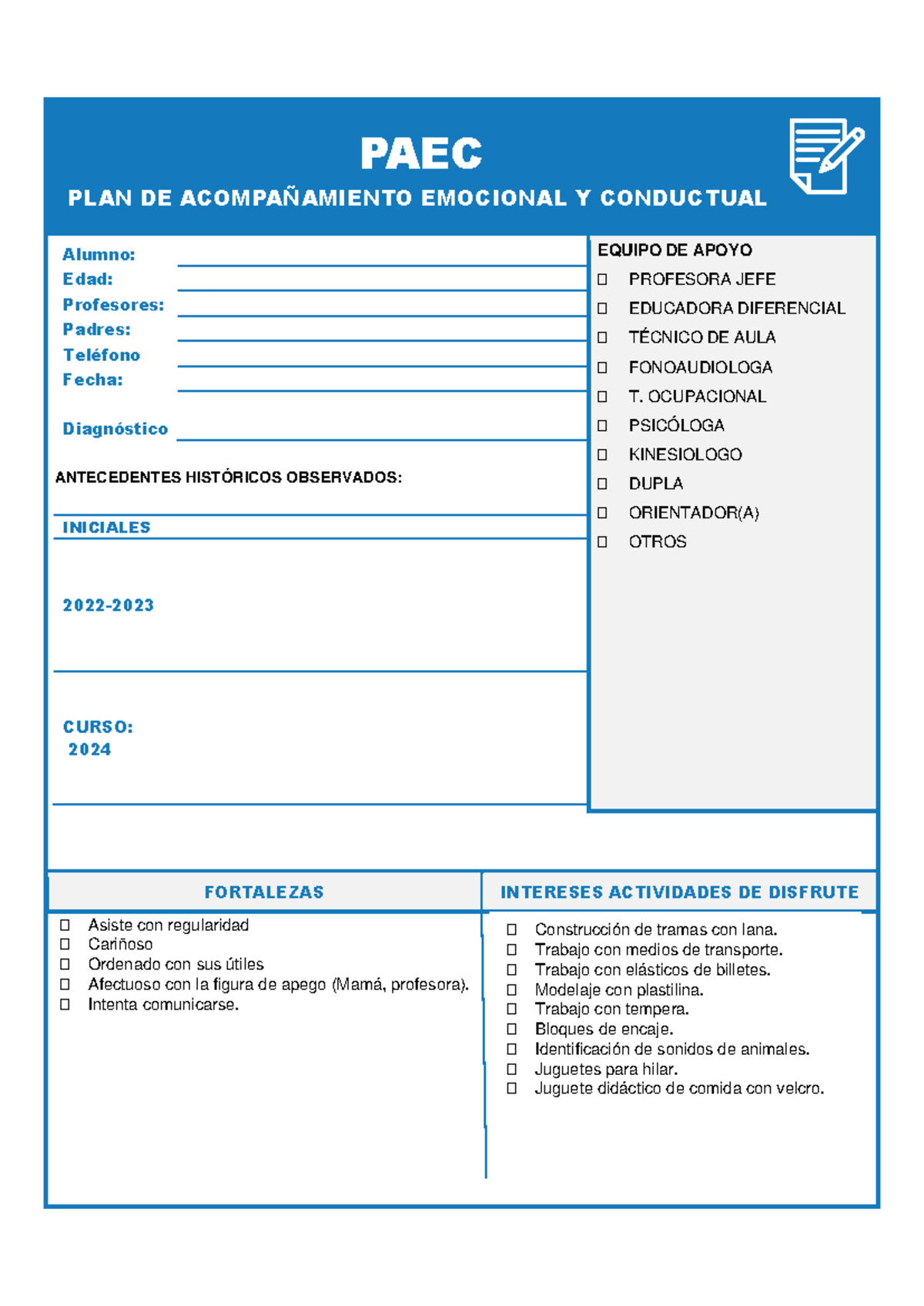 Ejemplo de PAEC 1722864961: Apoyo Emocional y Conductual 2022-2024 ...