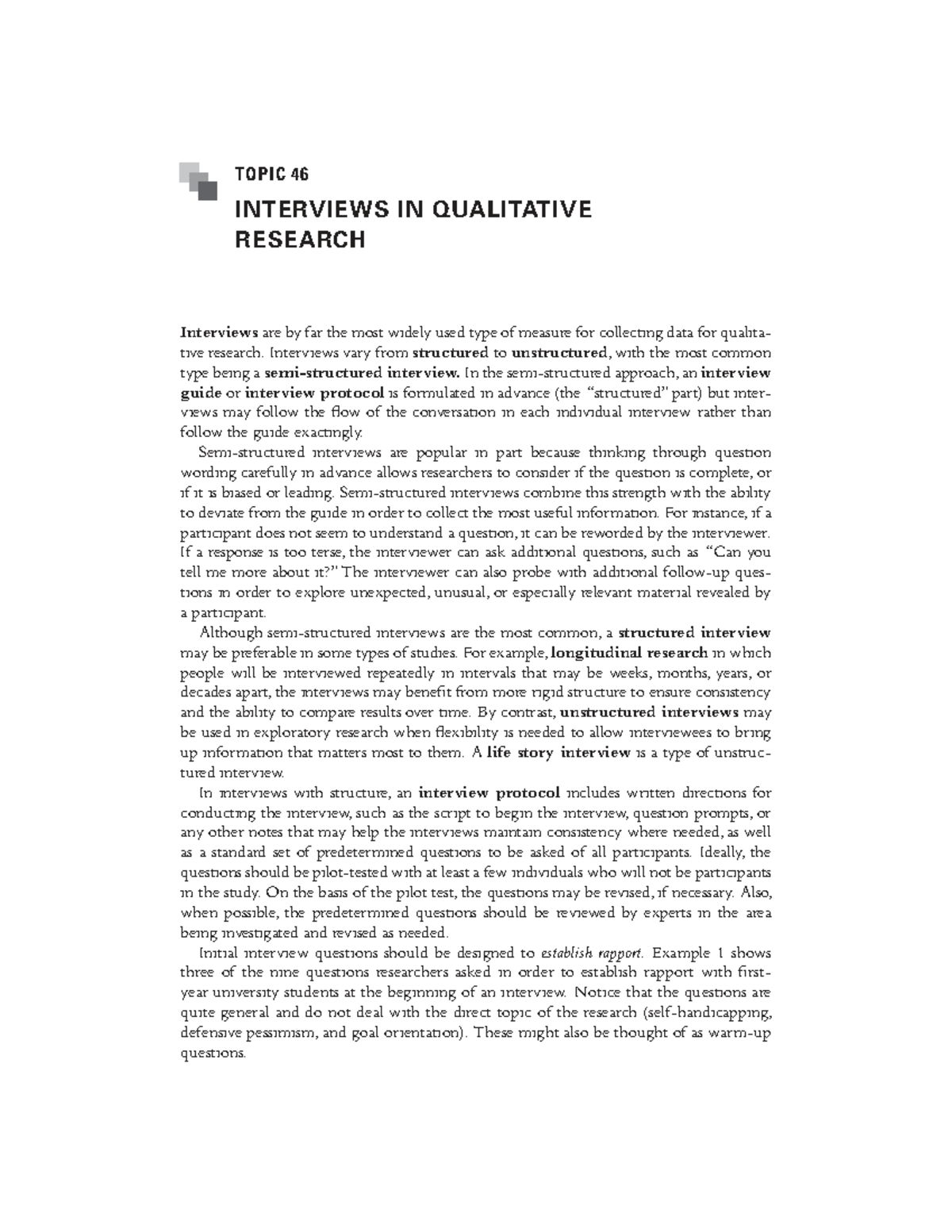 Interviews in qualitative research: Understanding methods and practices ...
