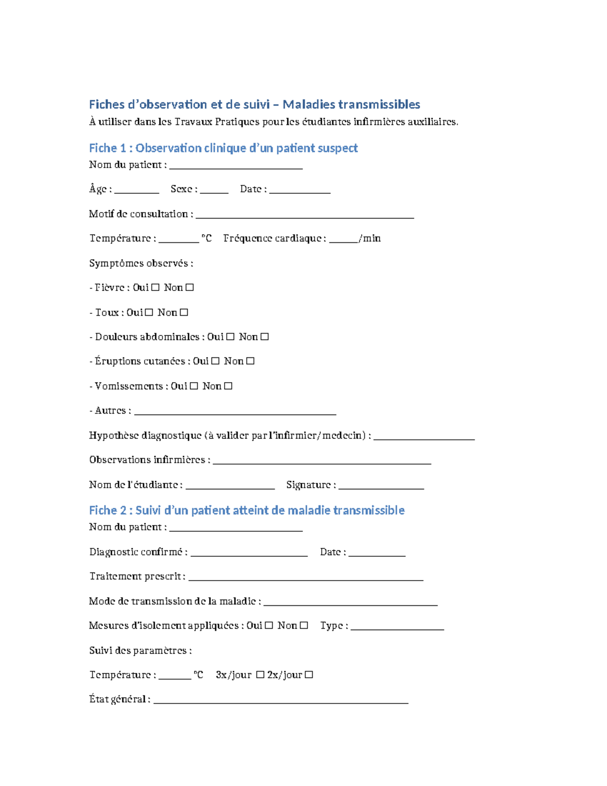 fiches-de-suivi-des-maladies-transmissibles-travaux-pratiques