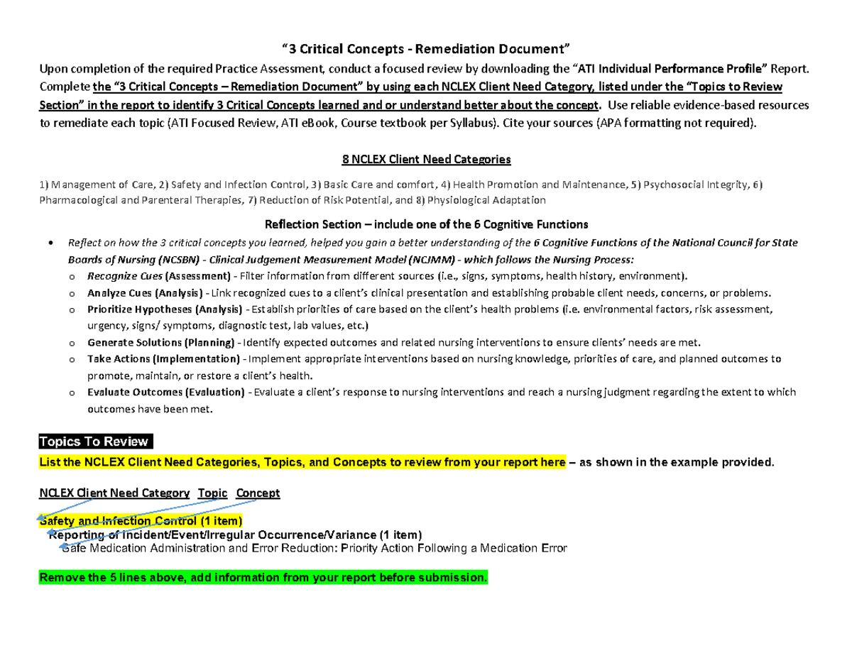 RN Fundamentals Online Practice 2019B Remediation Guide with NGN-1