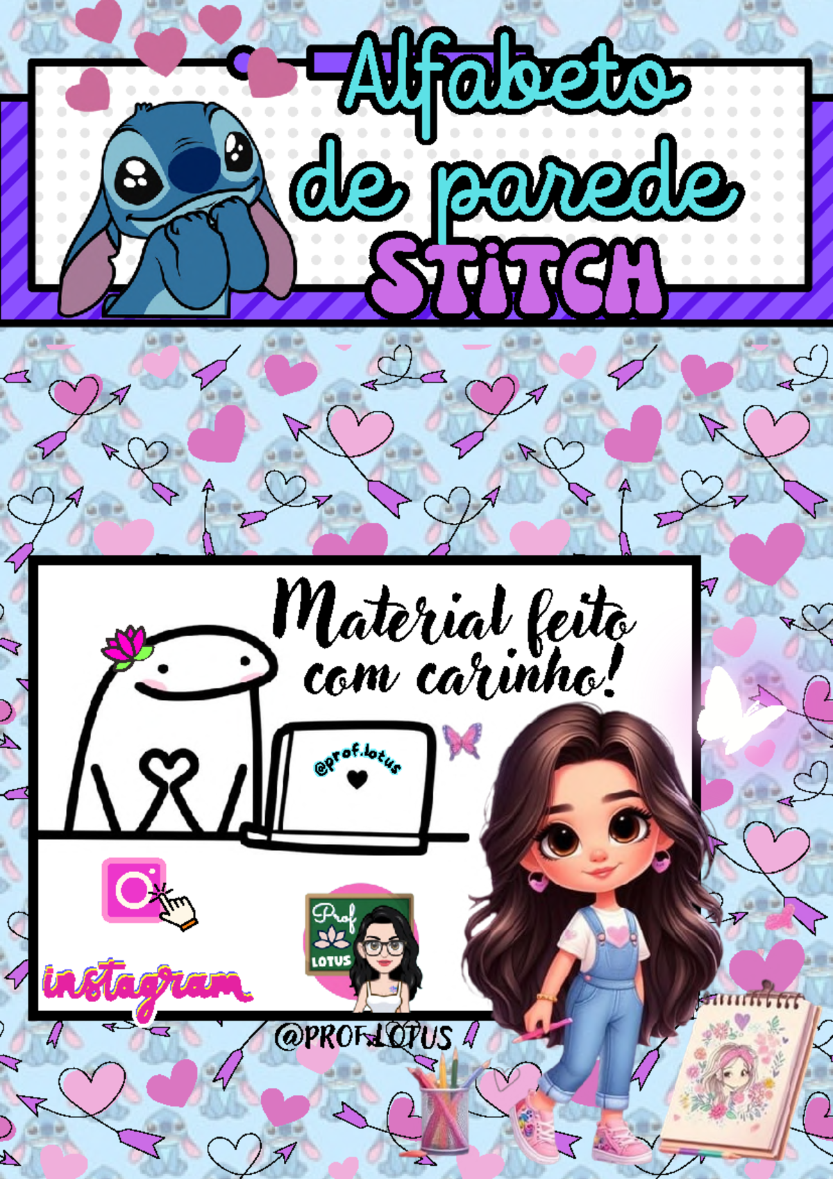 Alfabeto DE Parede LILO E Stitich vqtd29 - Alfabeto de parede Stitch ...