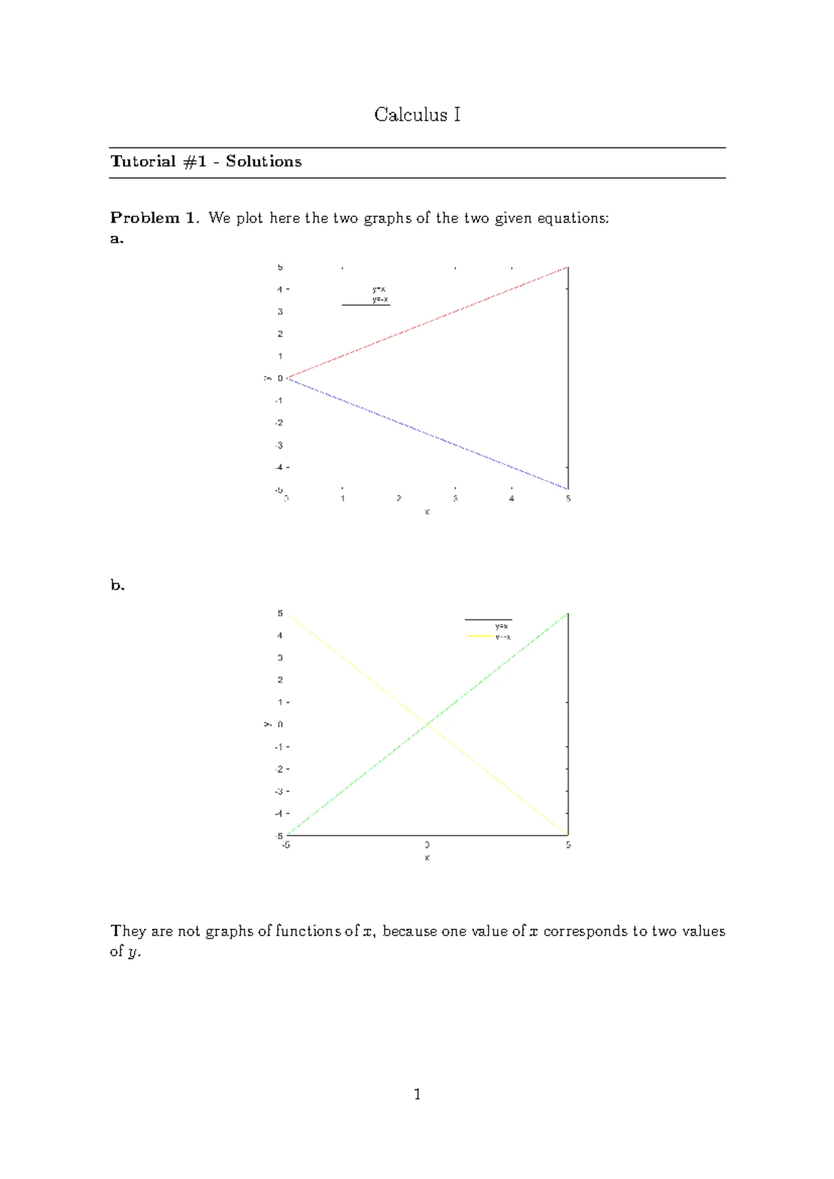 Calculus I - Solutions for Tutorial #10: Detailed Steps and Answers ...