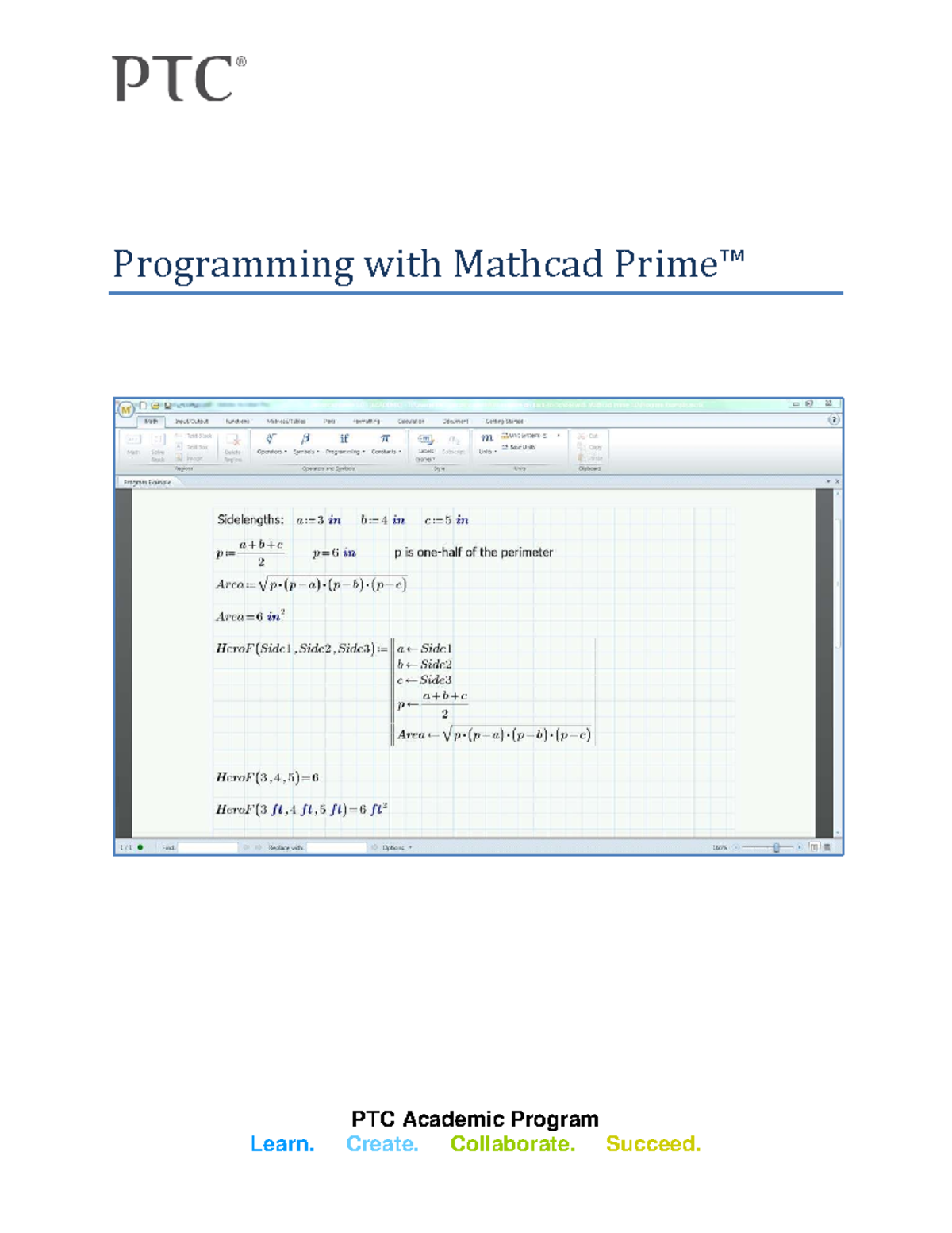 Programming with Mathcad Prime: A Comprehensive Guide - Studocu