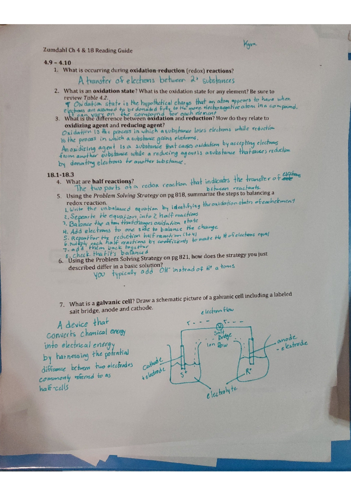 Chemistry Reading Guide - Essential Concepts and Strategies - Studocu