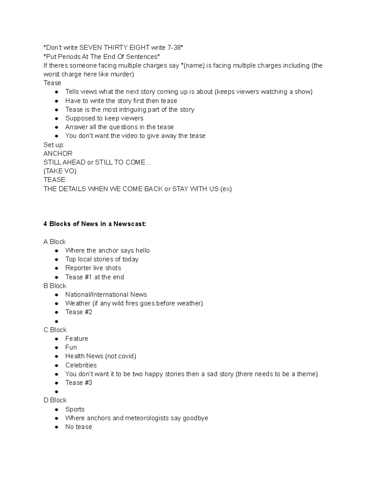JRN 263 Notes 4 11 - Teacher was Brian Spyros - Don’t write SEVEN ...