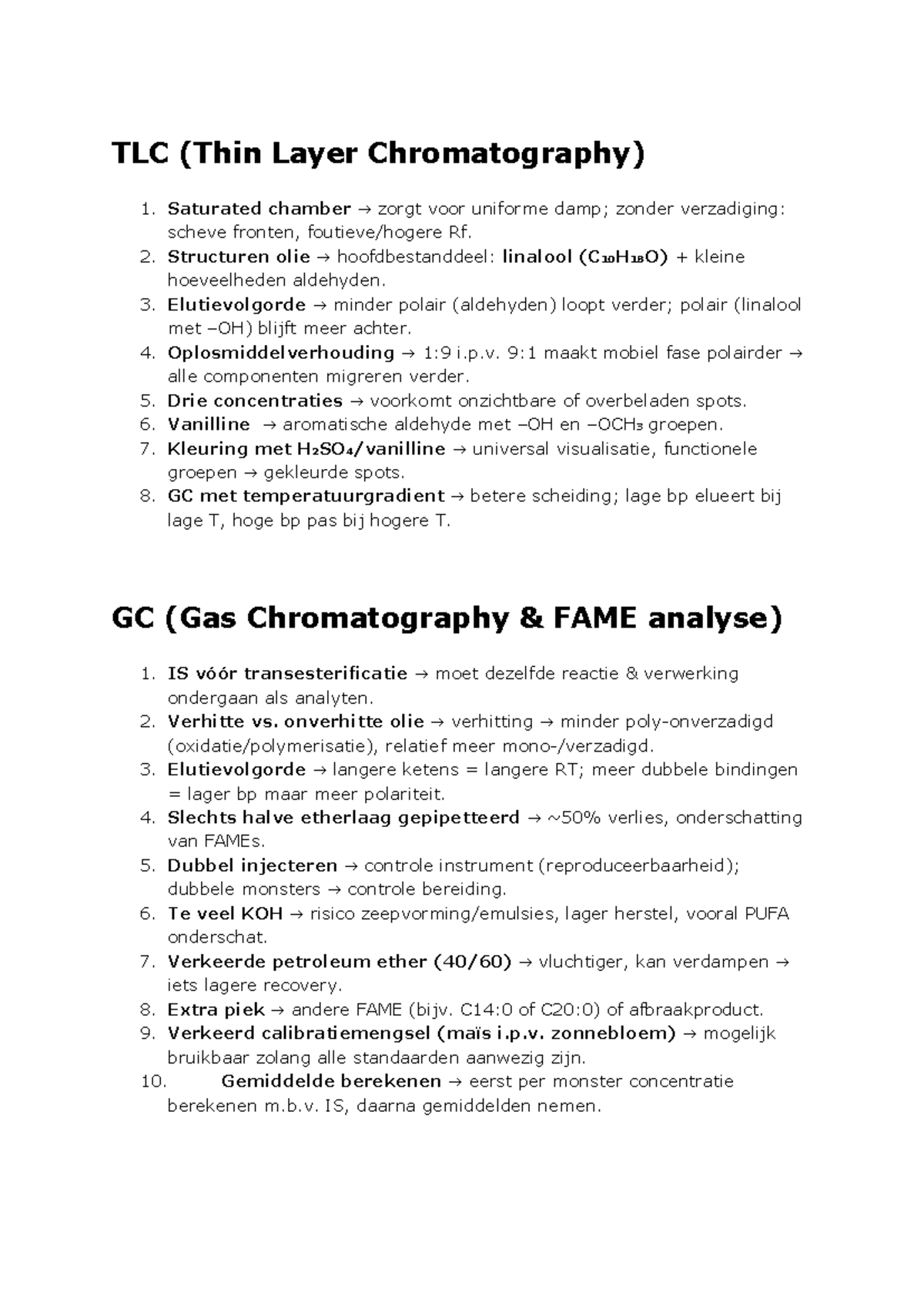 TLC & GC Analysis Results for Oil Samples: Internal Standard Method ...