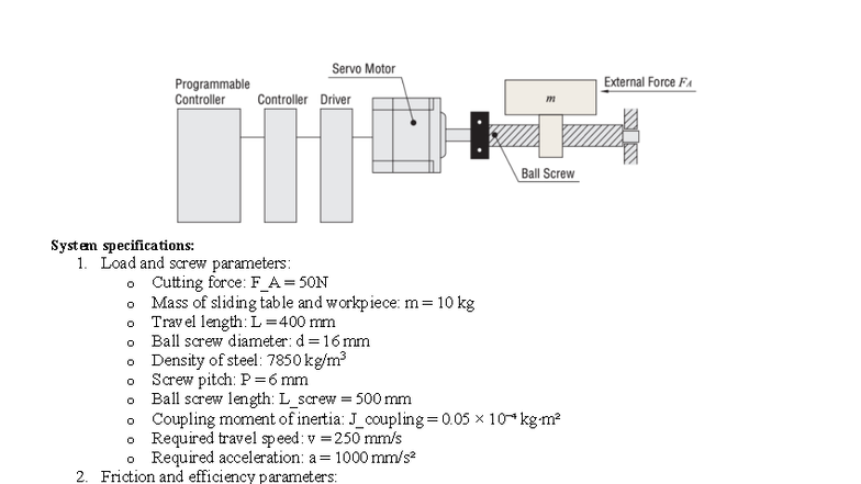 Motor Sizing Calculations and Specifications - MECH 101 - Studocu